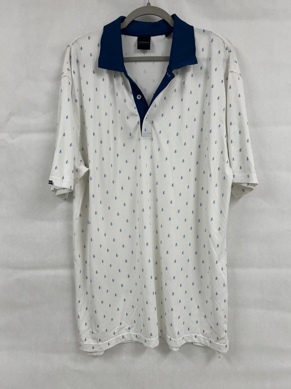 Dunning Golf Polo Shirt XL Pattern Performance Stretch Preppy Country Club